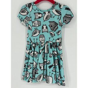 Dotdotsmile Girls Dress Size 12/24 Months Blue with Bird Print New With Tags